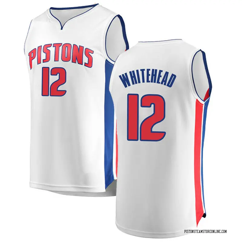 Fanatics Branded Detroit Pistons Swingman White Isaiah Whitehead Fast Break Jersey Association