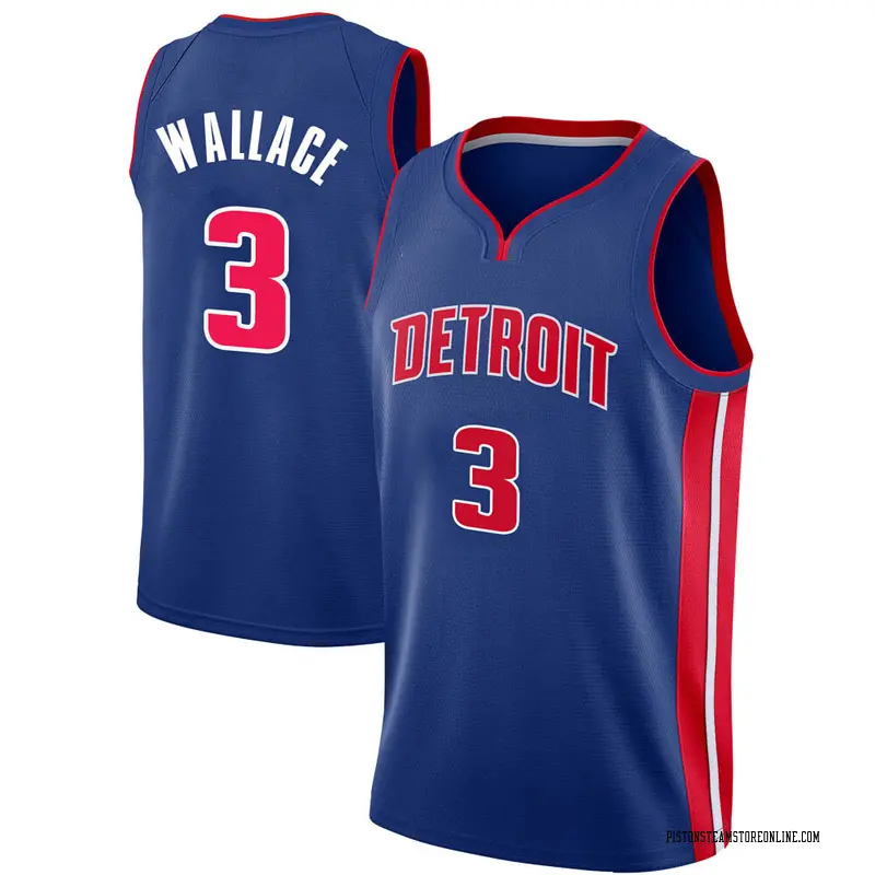 Nike Detroit Pistons Swingman Blue Ben Wallace Jersey - Icon Edition - Youth