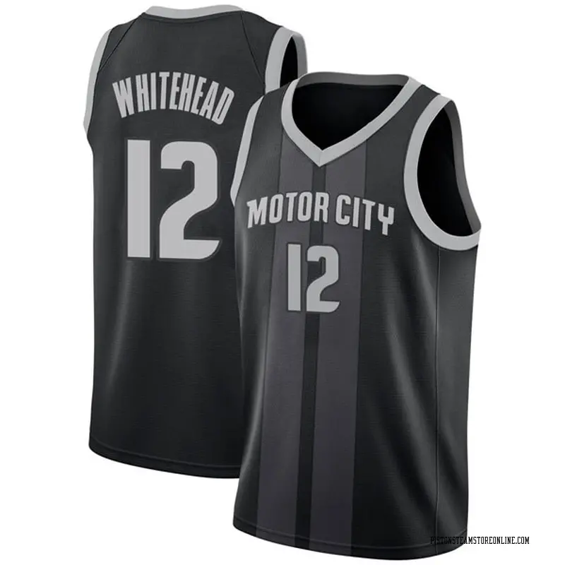 Nike Detroit Pistons Swingman White Isaiah Whitehead Black 2018 19 Jersey City Edition Men S